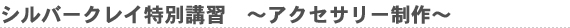 シルバークレイ特別講習　～アクセサリー制作～